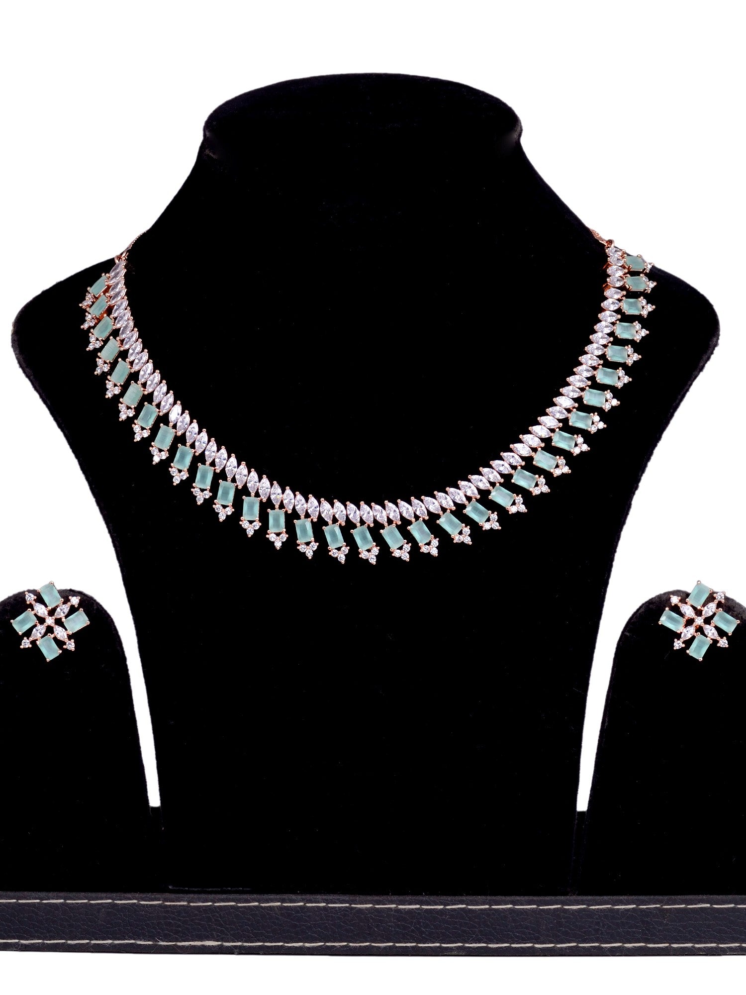 Blue precious stones studded turquoise diamond necklace set stud earrings, zaveri pearls, sale price rs, sale price, sale gold plated, sale gold, sale, rubans, ring, regular price, priyassi j